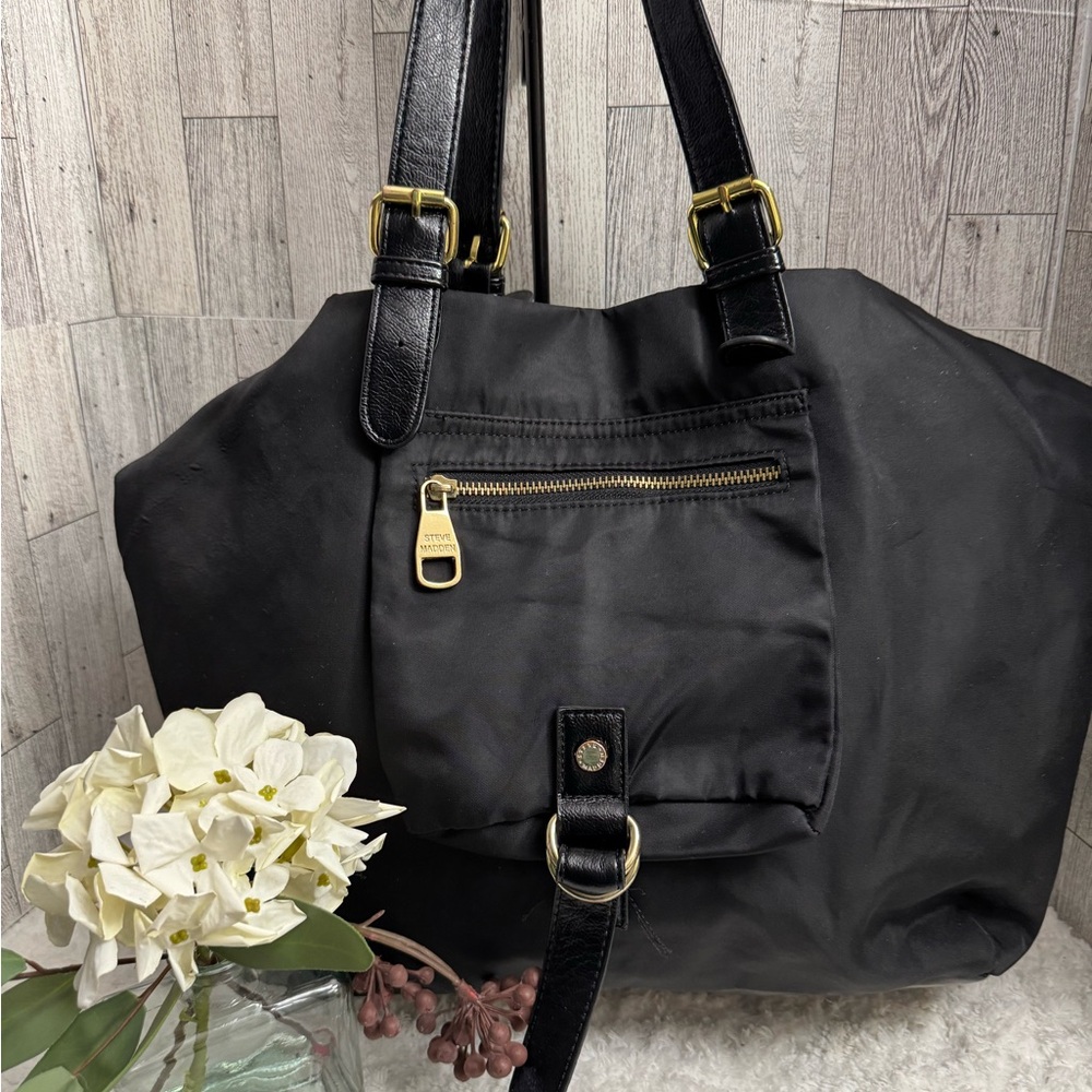 Steve Madden Elegant Black Tote Bag